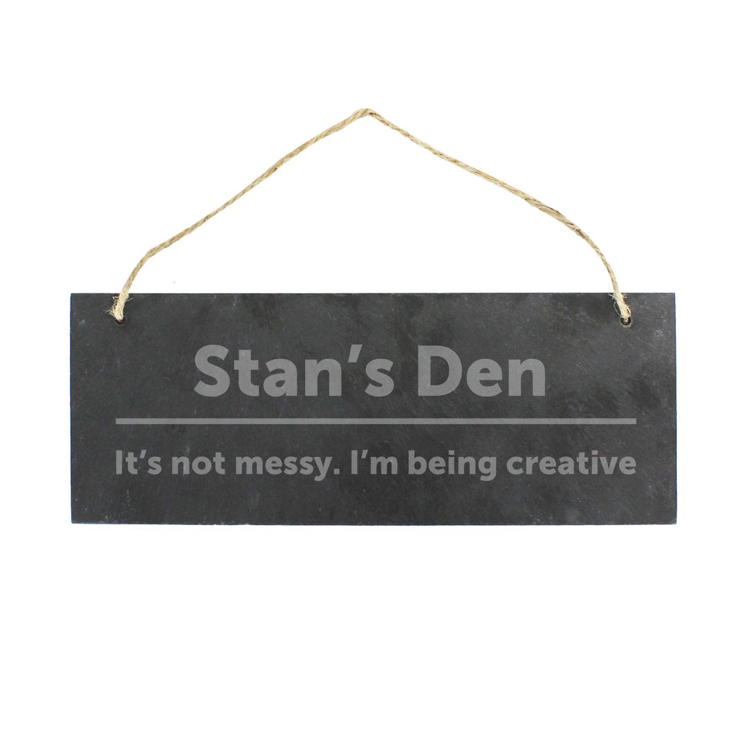 Personalised Memento Hanging Decorations &amp; Signs Personalised Bold Design Hanging Slate Plaque
