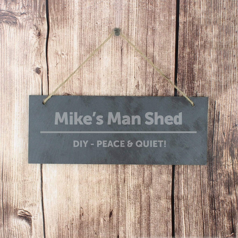 Personalised Memento Hanging Decorations & Signs Personalised Bold Design Hanging Slate Plaque