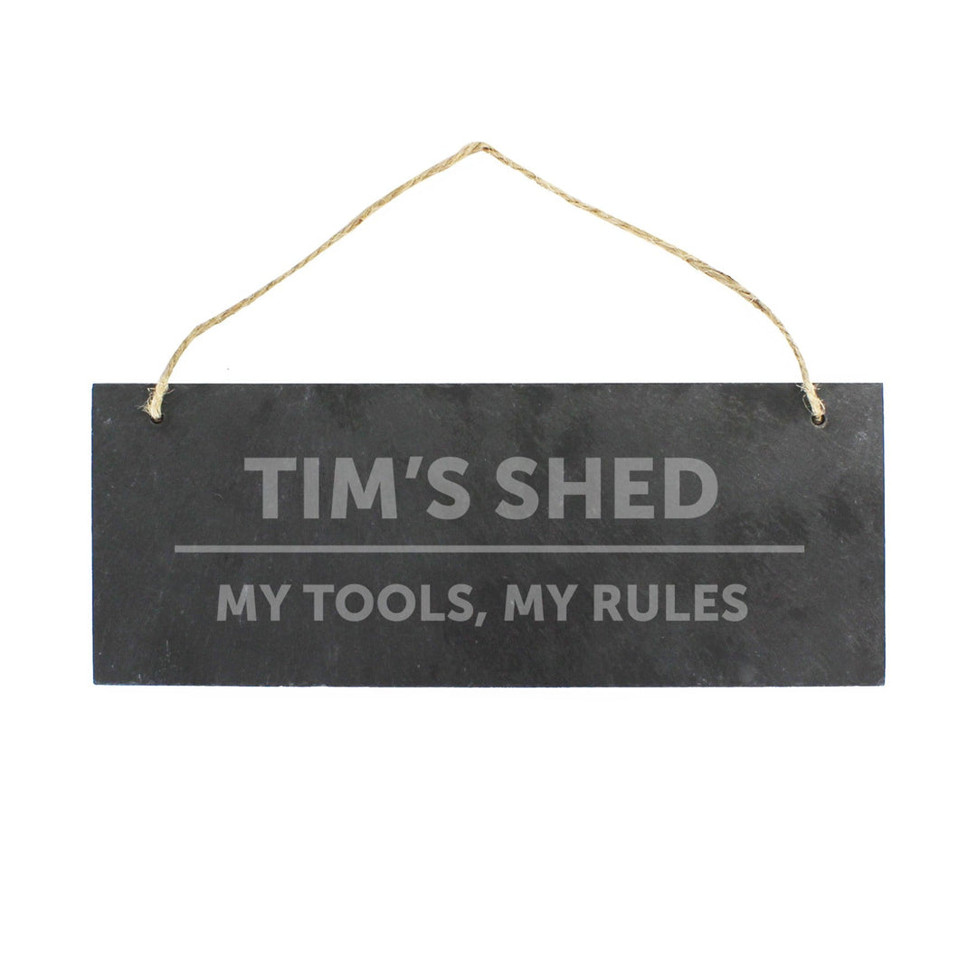 Personalised Memento Hanging Decorations &amp; Signs Personalised Bold Design Hanging Slate Plaque