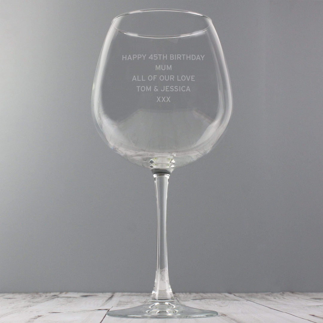 Personalised Memento Glasses &amp; Barware Personalised Bold Statement Bottle of Wine Glass
