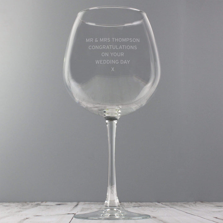 Personalised Memento Glasses &amp; Barware Personalised Bold Statement Bottle of Wine Glass