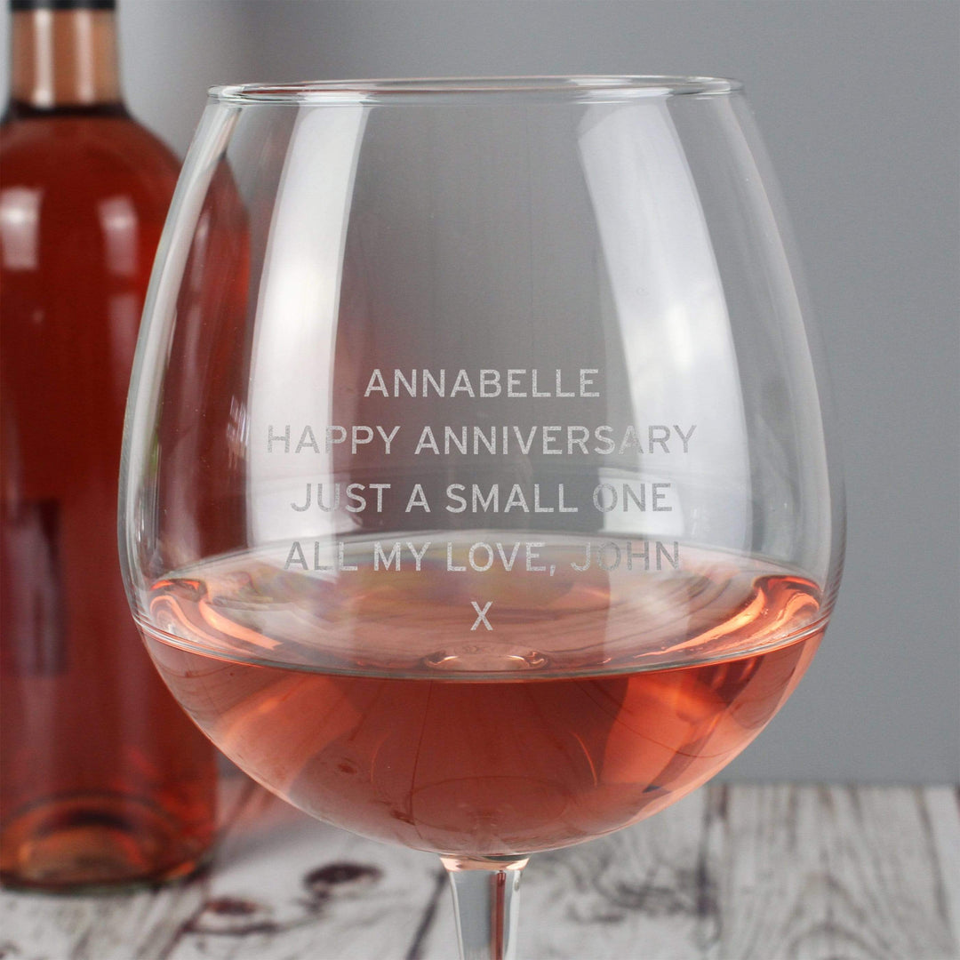 Personalised Memento Glasses &amp; Barware Personalised Bold Statement Bottle of Wine Glass