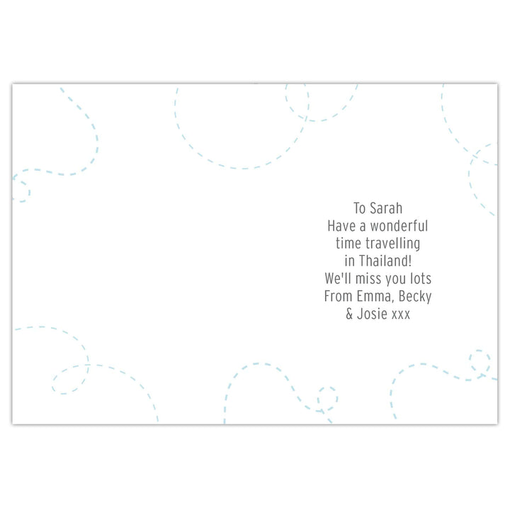 Personalised Memento Greetings Cards Personalised Bon Voyage Card
