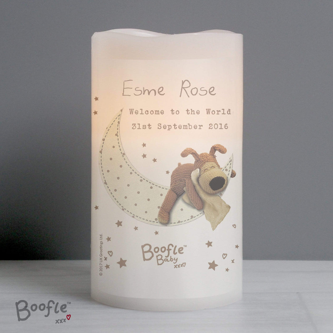 Personalised Memento LED Lights, Candles &amp; Decorations Personalised Boofle Baby Nightlight LED Candle