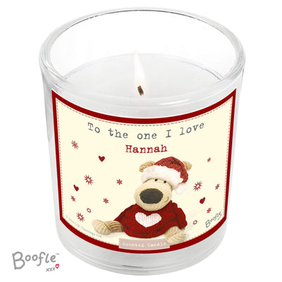 Personalised Memento Candles & Reed Diffusers Personalised Boofle Christmas Love Scented Jar Candle