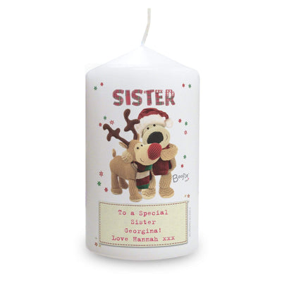 Personalised Memento Candles & Reed Diffusers Personalised Boofle Christmas Reindeer Candle