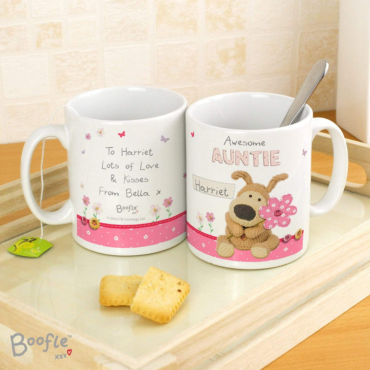 Personalised Memento Mugs Personalised Boofle Flowers Mug