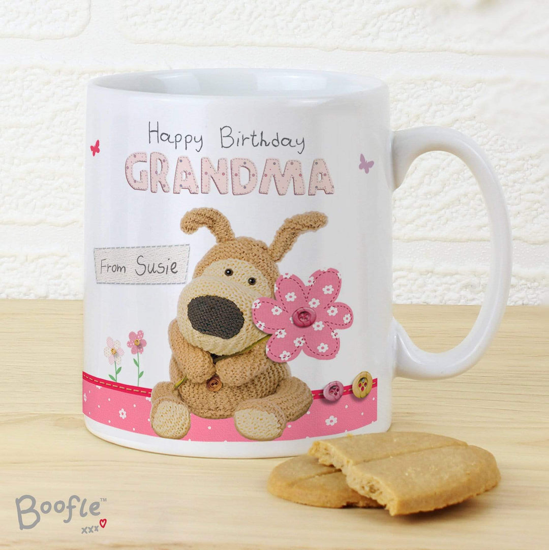Personalised Memento Mugs Personalised Boofle Flowers Mug