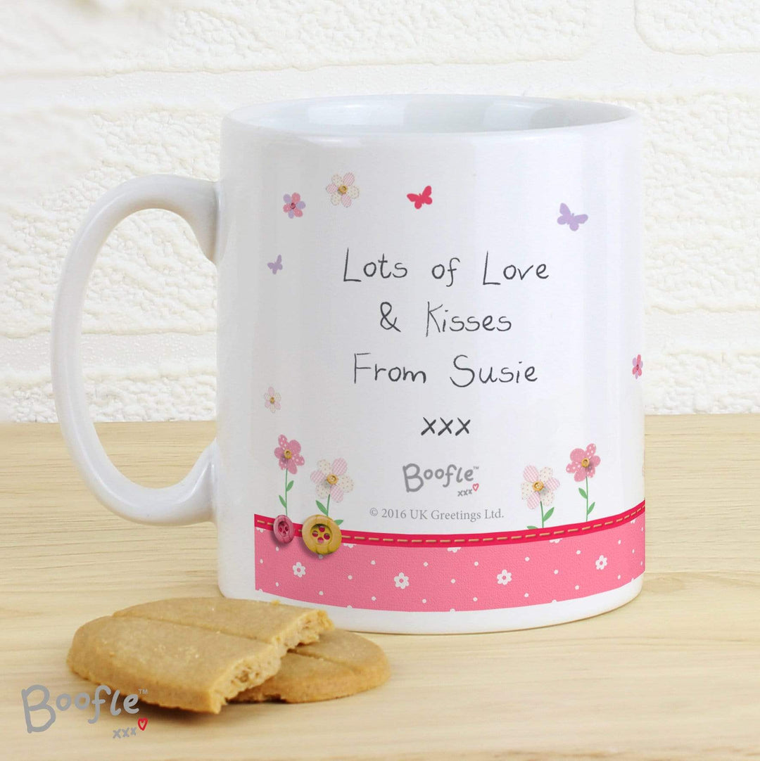 Personalised Memento Mugs Personalised Boofle Flowers Mug