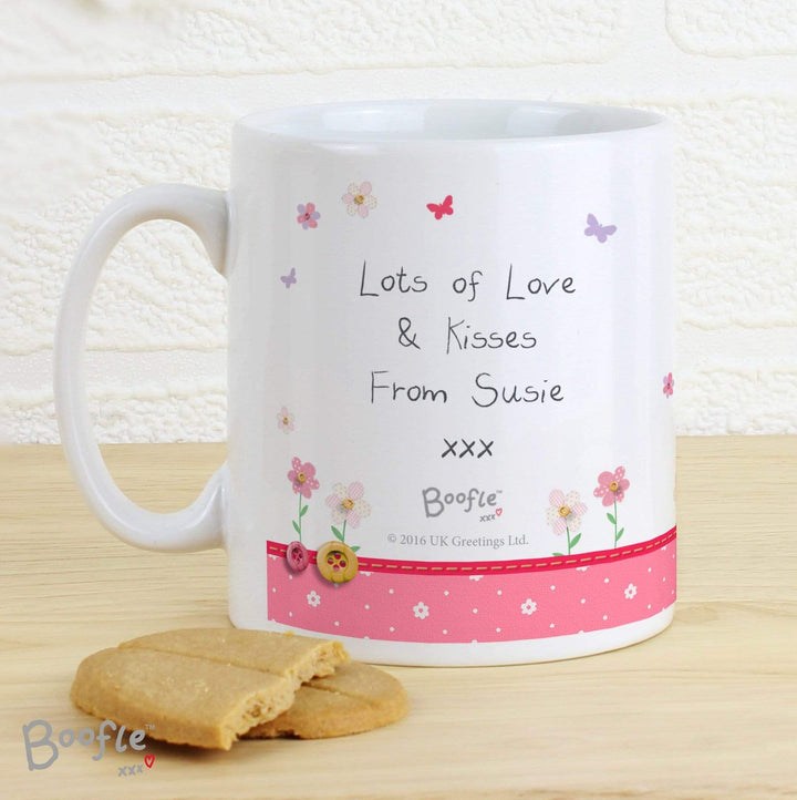 Personalised Memento Mugs Personalised Boofle Flowers Mug