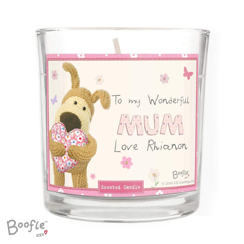 Personalised Memento Candles & Reed Diffusers Personalised Boofle Flowers Scented Jar Candle