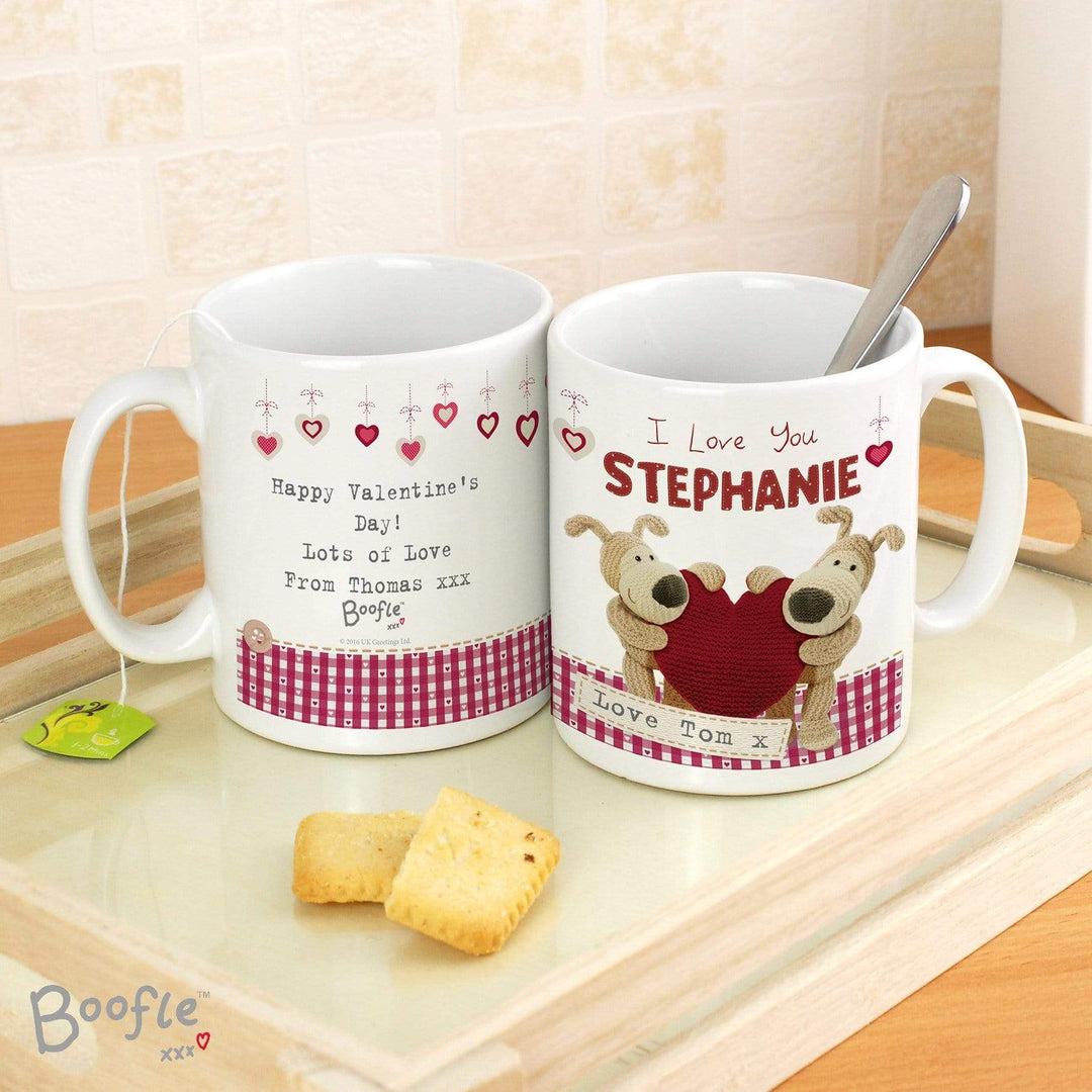 Personalised Memento Mugs Personalised Boofle Shared Heart Mug