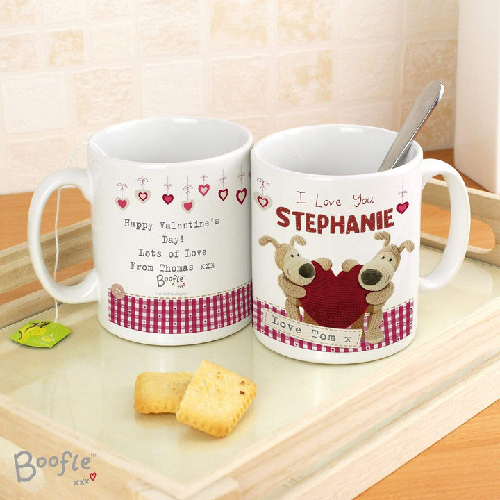 Personalised Memento Mugs Personalised Boofle Shared Heart Mug