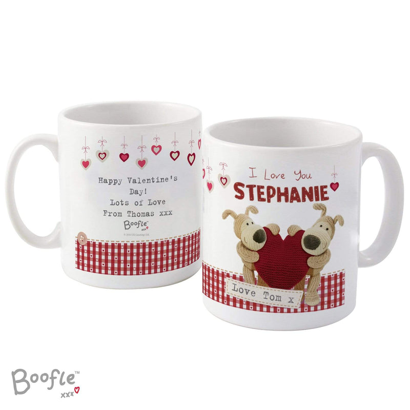 Personalised Memento Mugs Personalised Boofle Shared Heart Mug