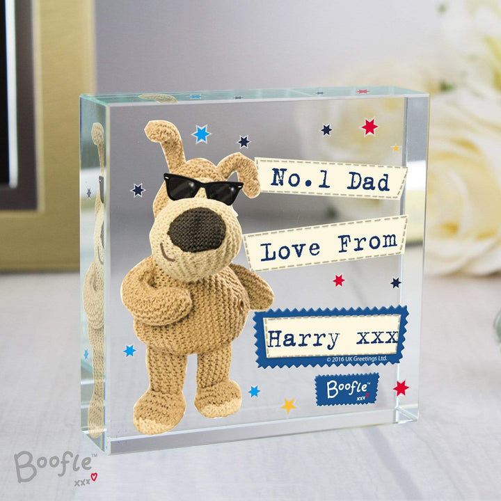 Personalised Memento Ornaments Personalised Boofle Stars Large Crystal Token