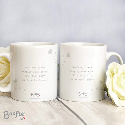 Personalised Memento Mugs Personalised Boofle Wedding Couple Mug Set