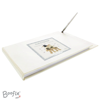 Personalised Memento Photo Frames, Albums and Guestbooks Personalised Boofle Wedding Hardback Guest Book & Pen