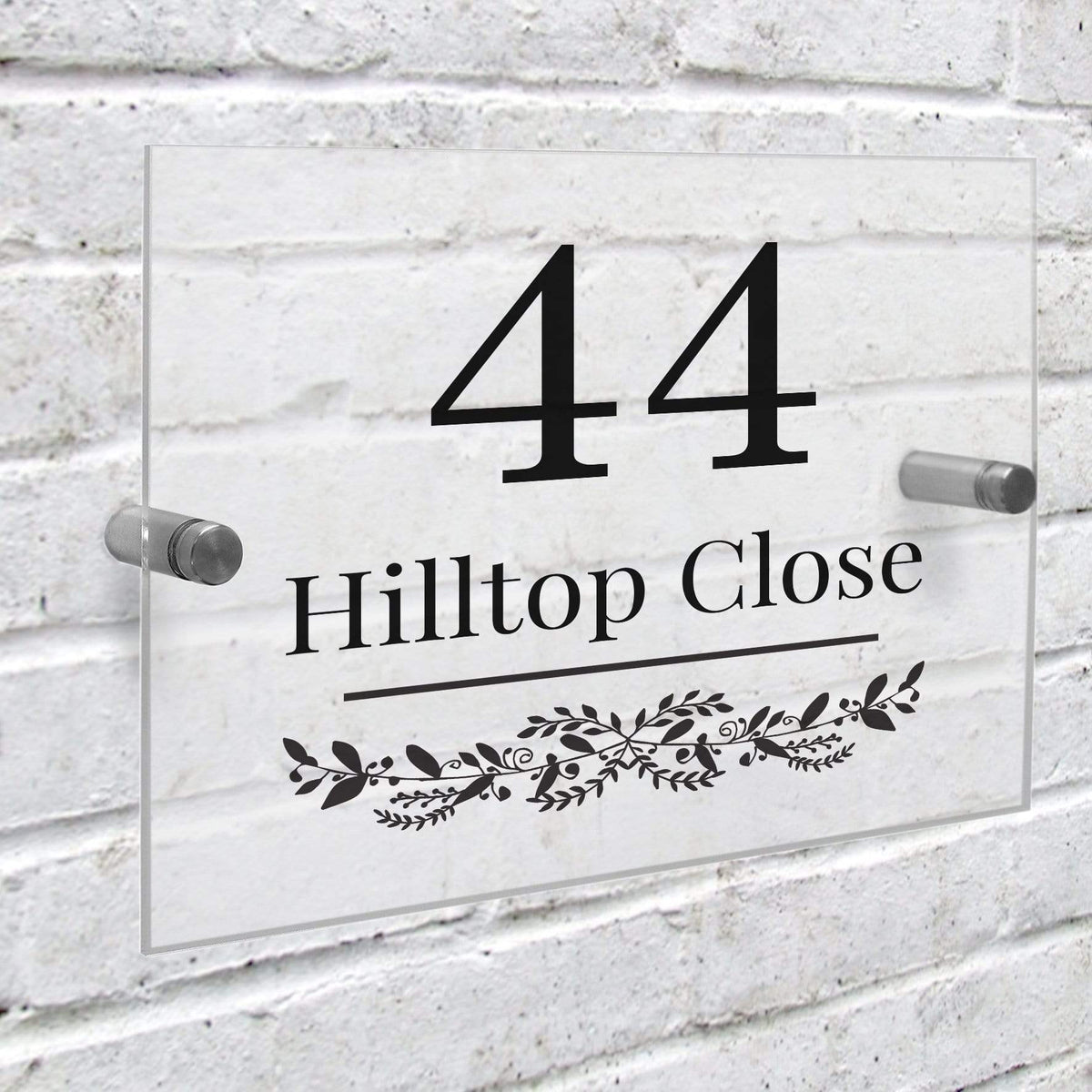Personalised Memento Hanging Decorations & Signs Personalised Botanical Acrylic House Sign