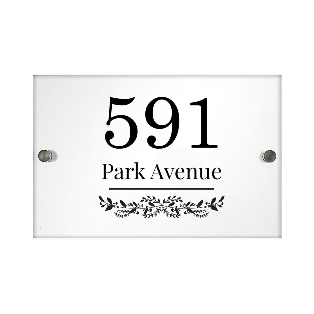 Personalised Memento Hanging Decorations &amp; Signs Personalised Botanical Acrylic House Sign
