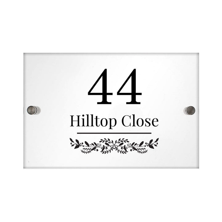Personalised Memento Hanging Decorations &amp; Signs Personalised Botanical Acrylic House Sign
