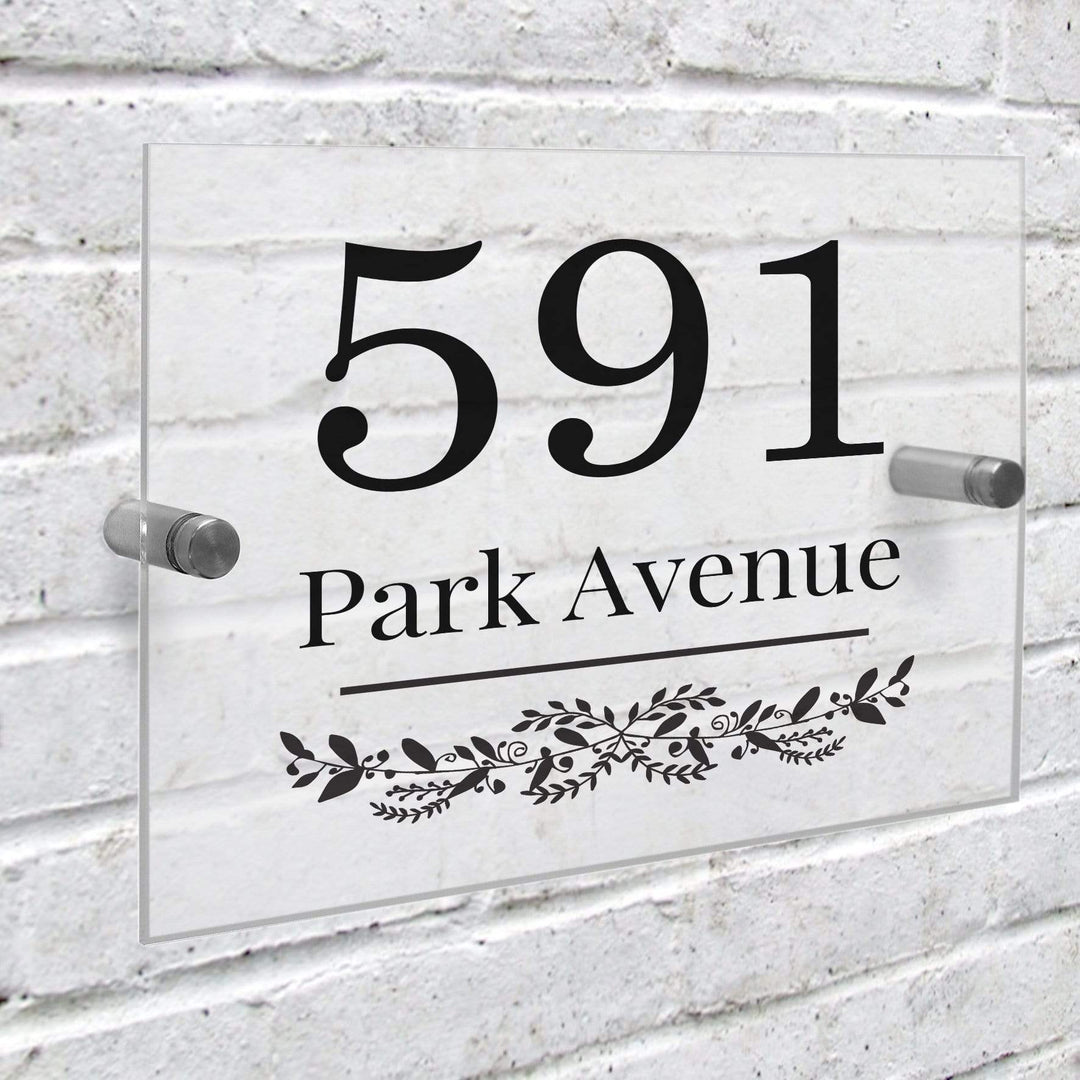 Personalised Memento Hanging Decorations &amp; Signs Personalised Botanical Acrylic House Sign