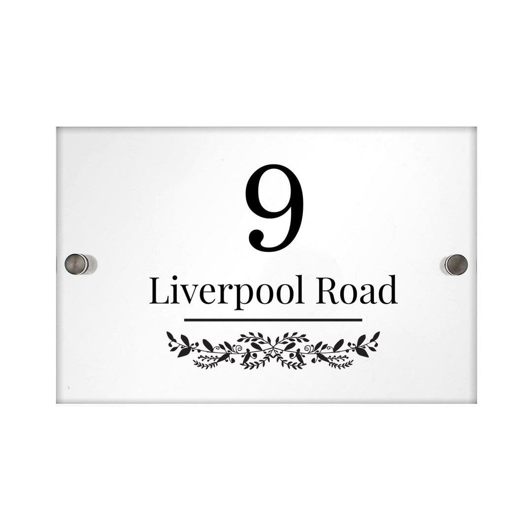 Personalised Memento Hanging Decorations &amp; Signs Personalised Botanical Acrylic House Sign