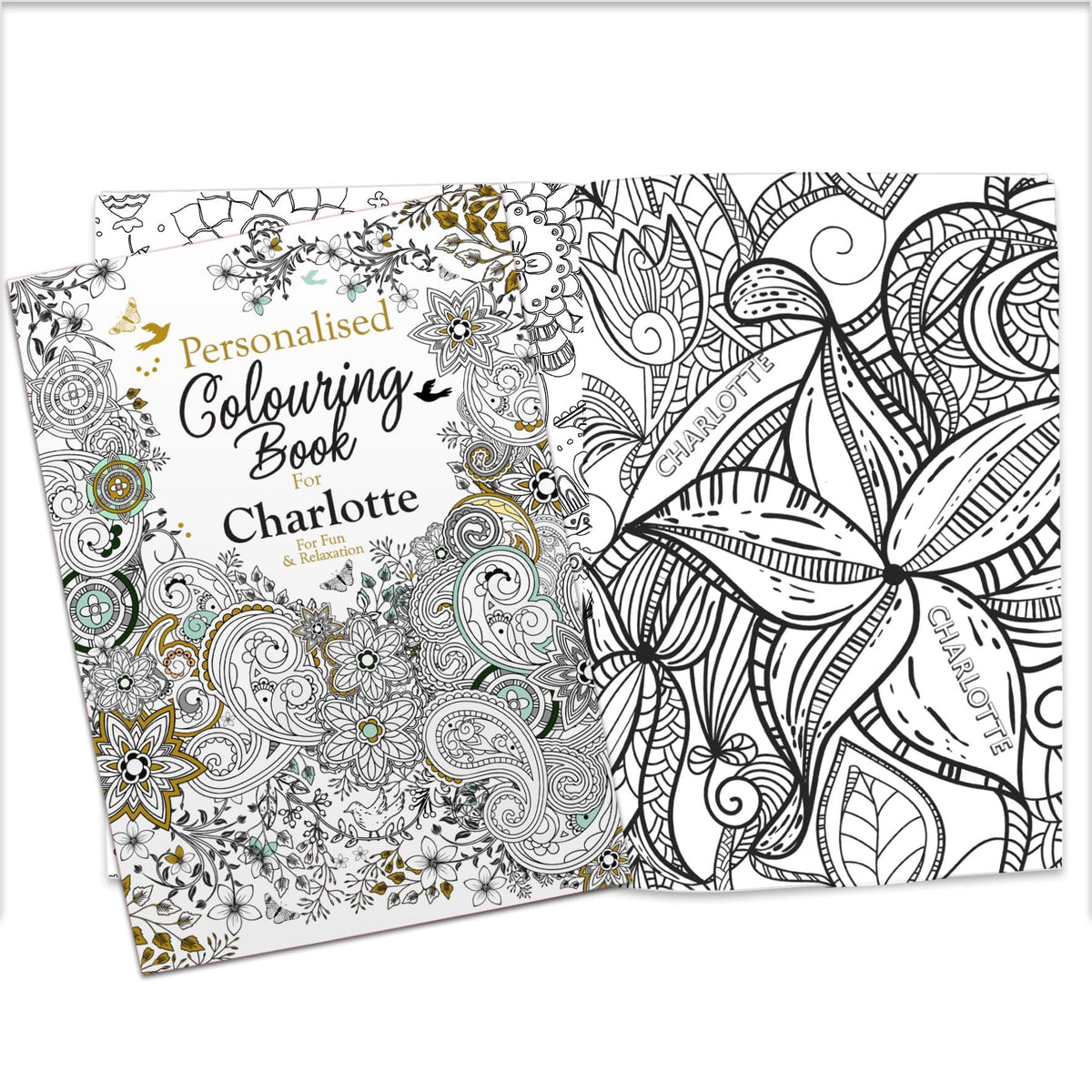 Personalised Memento Books Personalised Botanical Colouring Book