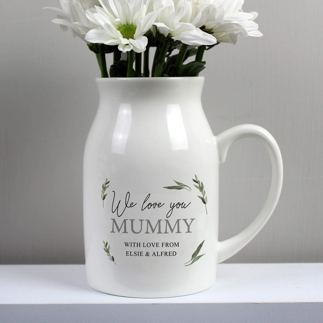 Personalised Memento Personalised Botanical Flower Jug