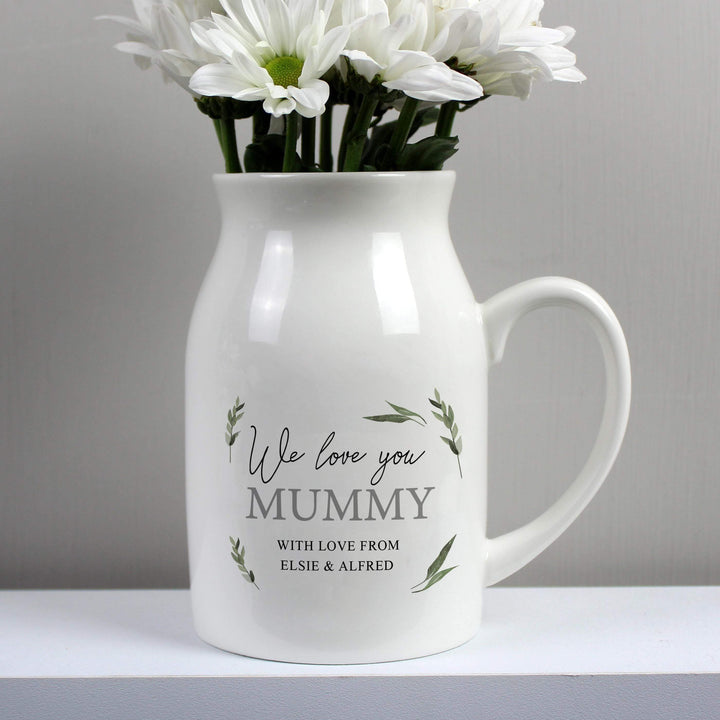 Personalised Memento Personalised Botanical Flower Jug