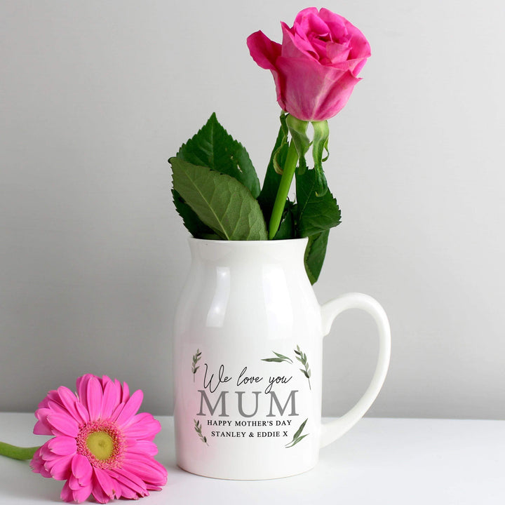Personalised Memento Personalised Botanical Flower Jug