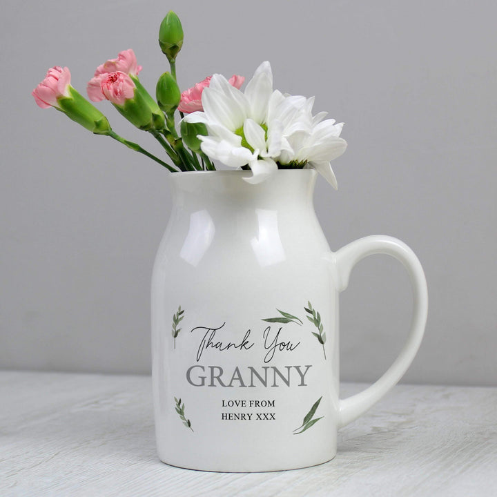 Personalised Memento Personalised Botanical Flower Jug
