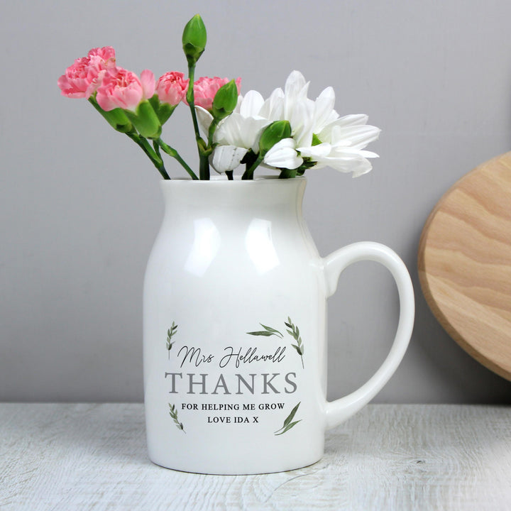 Personalised Memento Personalised Botanical Flower Jug