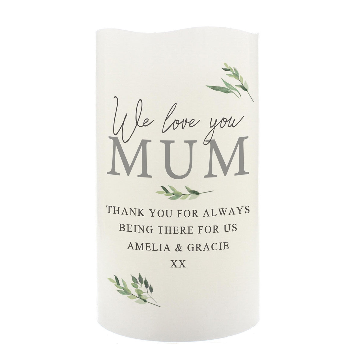 Personalised Memento Personalised Botanical LED Candle
