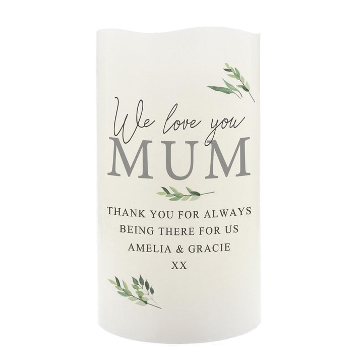 Personalised Memento Personalised Botanical LED Candle