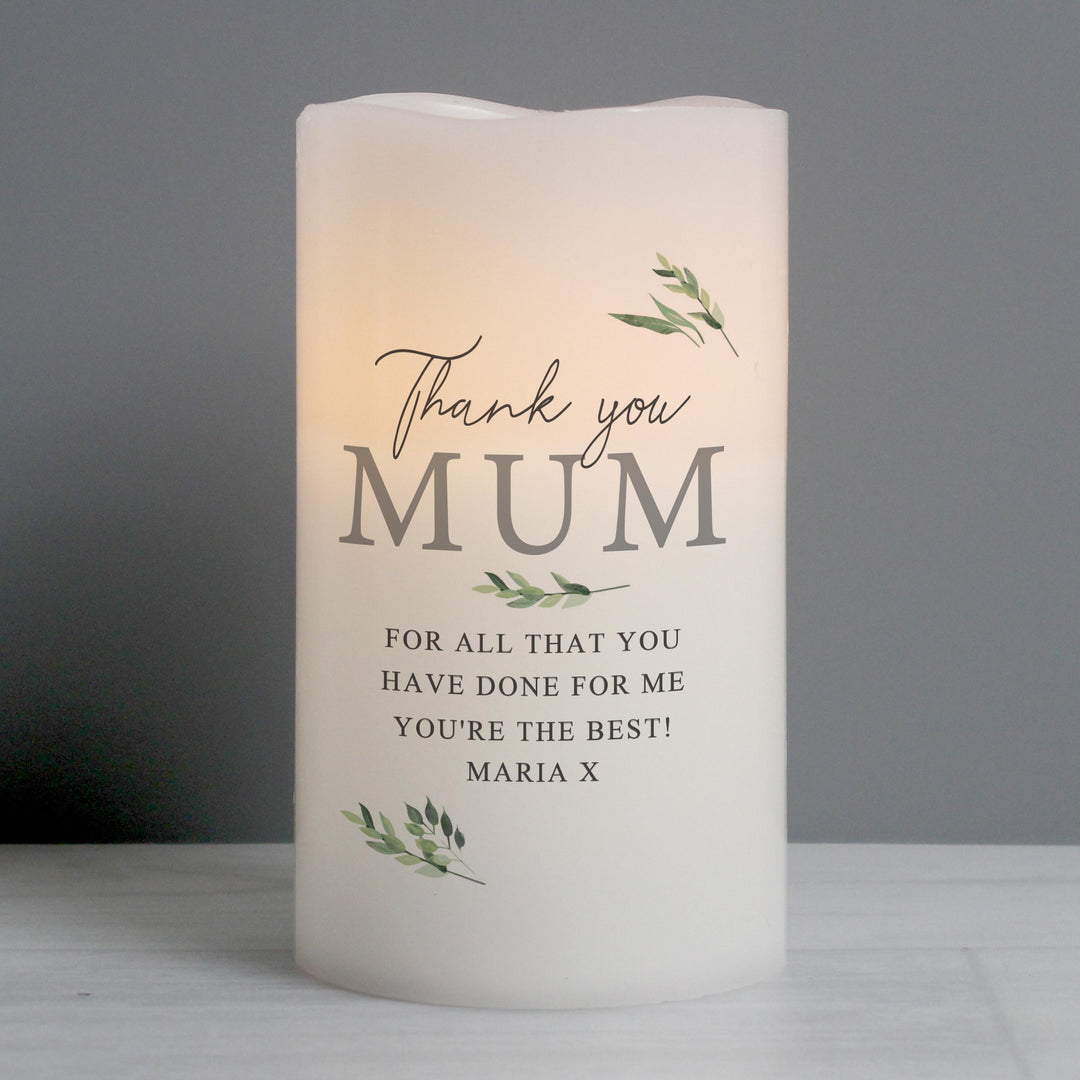 Personalised Memento Personalised Botanical LED Candle