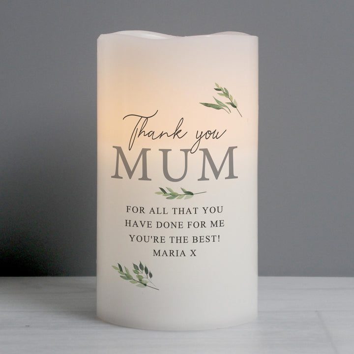 Personalised Memento Personalised Botanical LED Candle