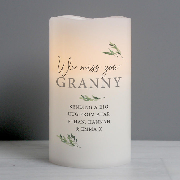Personalised Memento Personalised Botanical LED Candle
