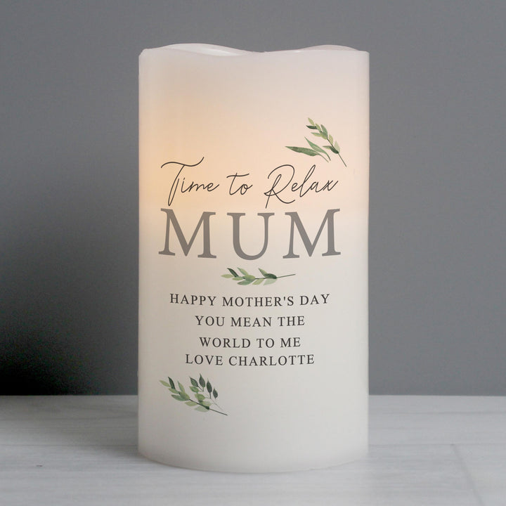 Personalised Memento Personalised Botanical LED Candle