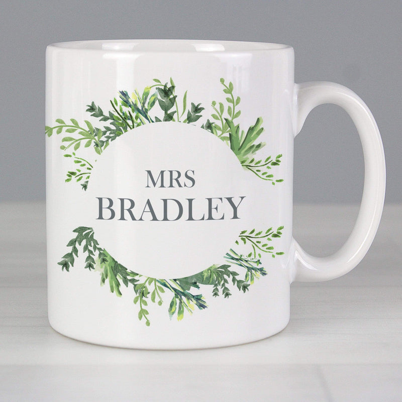 Personalised Memento Mugs Personalised Botanical Mug