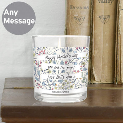Personalised Memento Candles & Reed Diffusers Personalised Botanical Scented Jar Candle