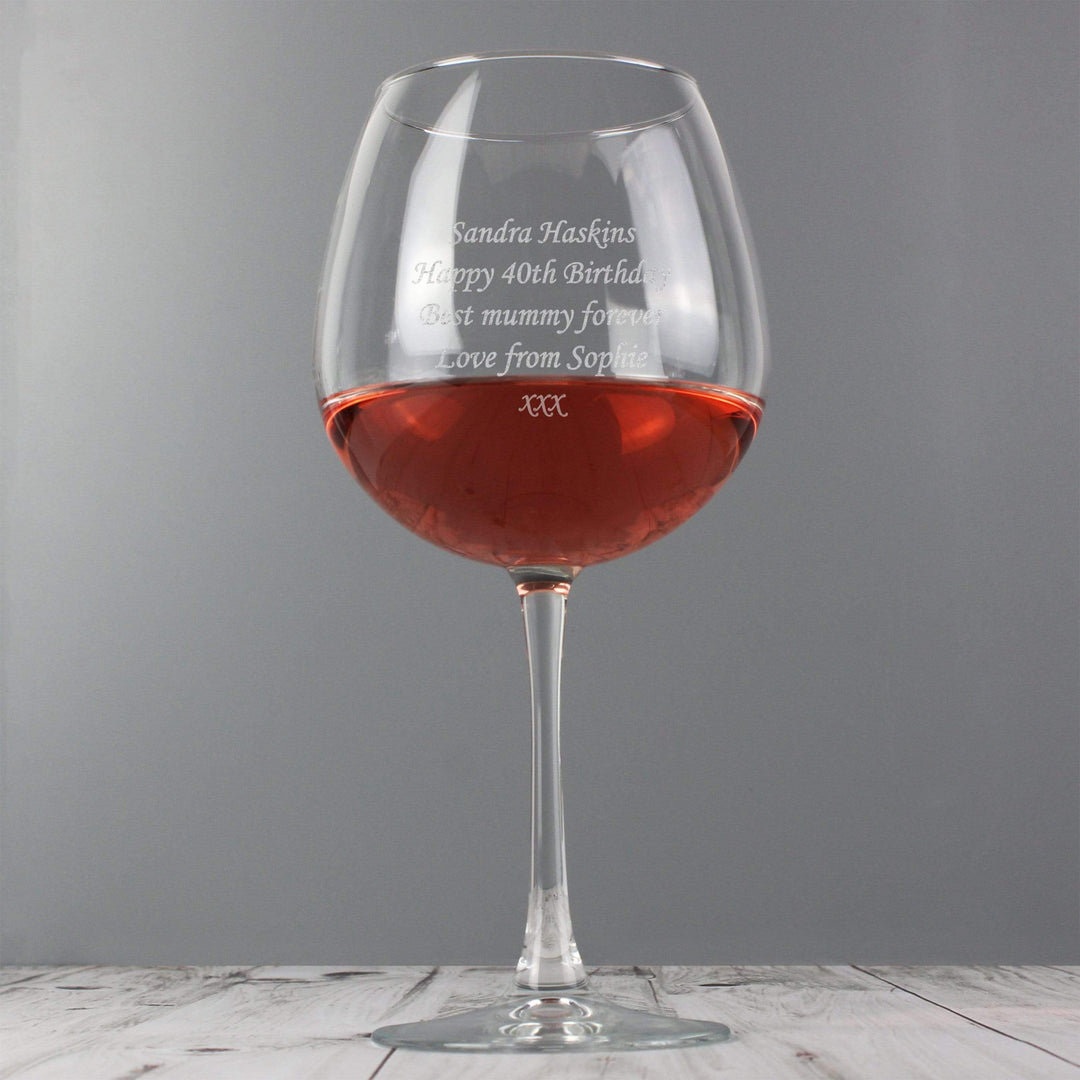 Personalised Memento Glasses &amp; Barware Personalised Bottle of Wine Glass