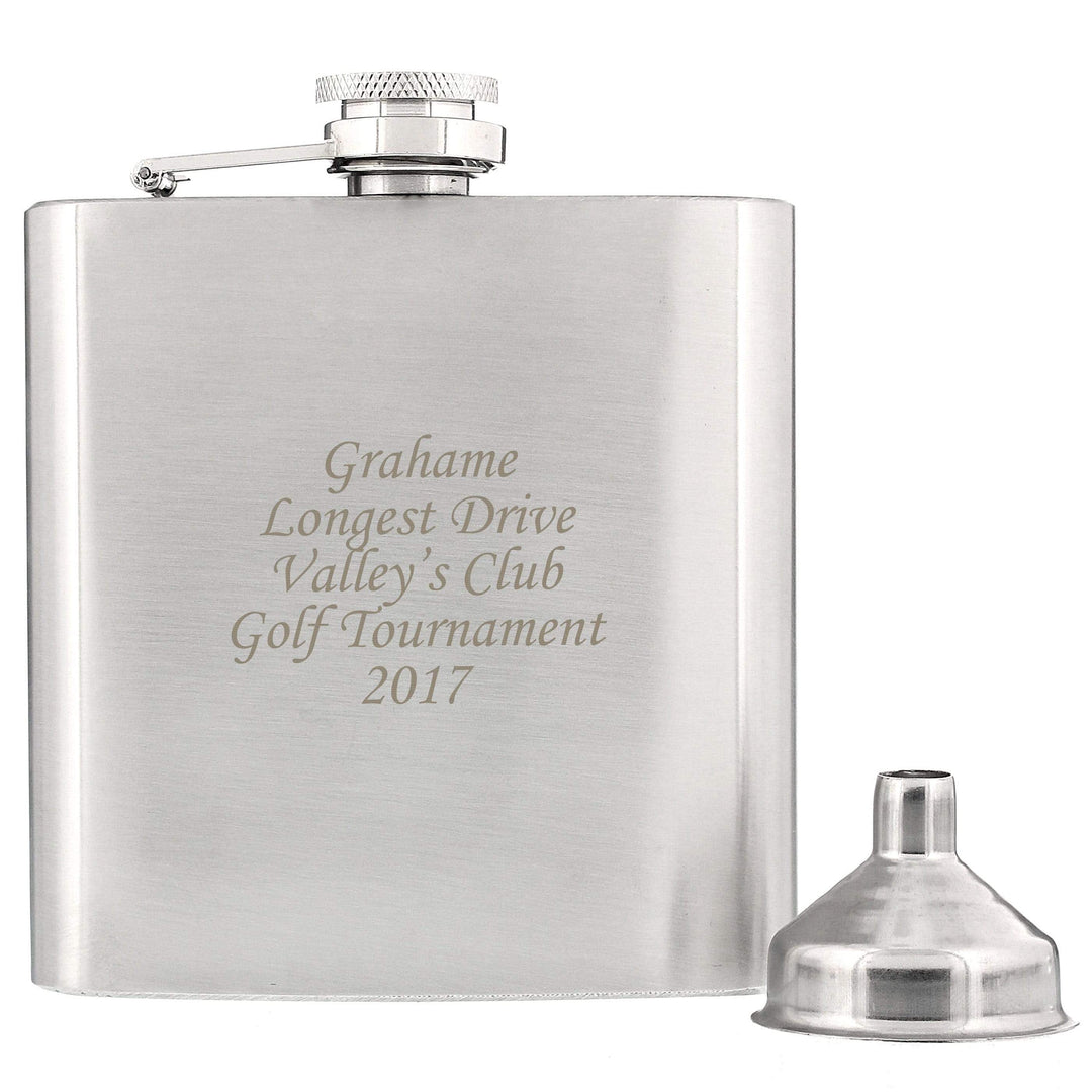 Personalised Memento Glasses &amp; Barware Personalised Boxed Stainless Steel Hip Flask