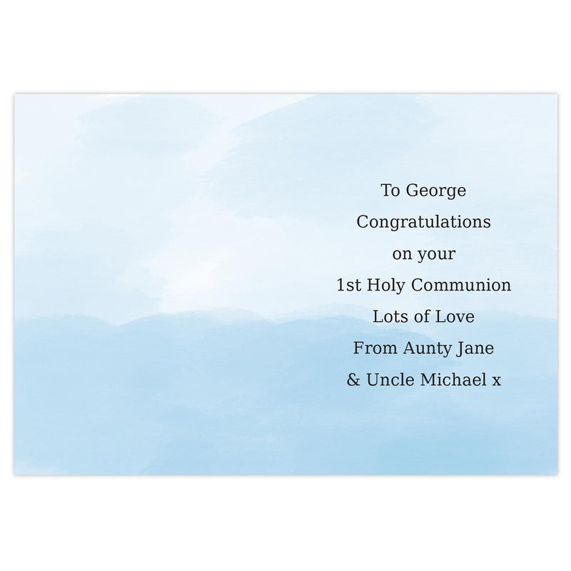 Personalised Memento Personalised Boys First Holy Communion Card