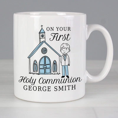 Personalised Memento Personalised Boys First Holy Communion Mug