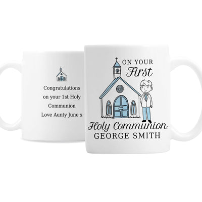 Personalised Memento Personalised Boys First Holy Communion Mug