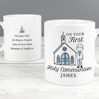 Personalised Memento Personalised Boys First Holy Communion Mug