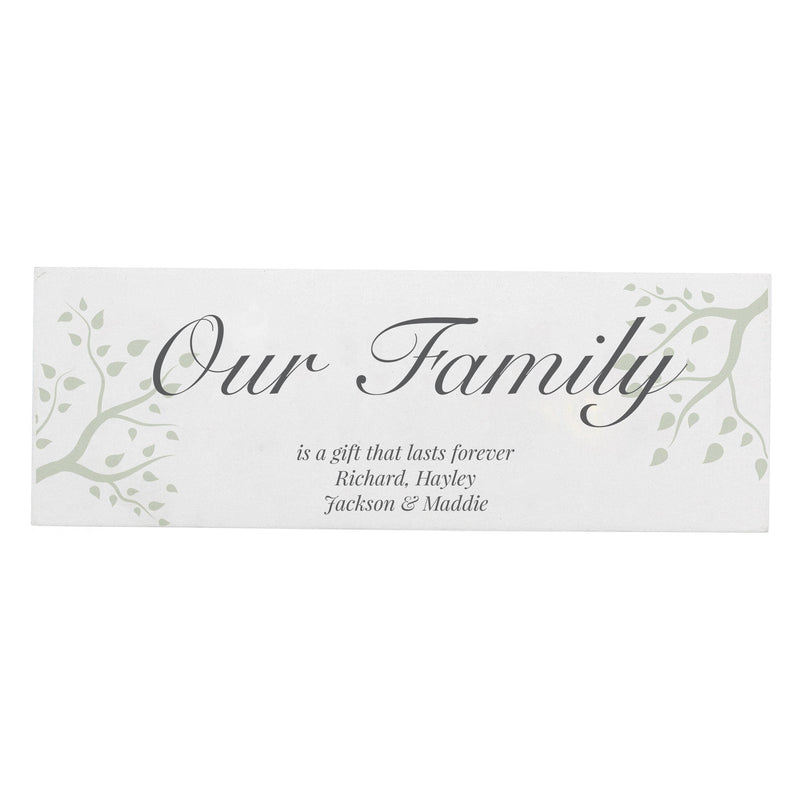 Personalised Memento Personalised Branches Wooden Block Sign