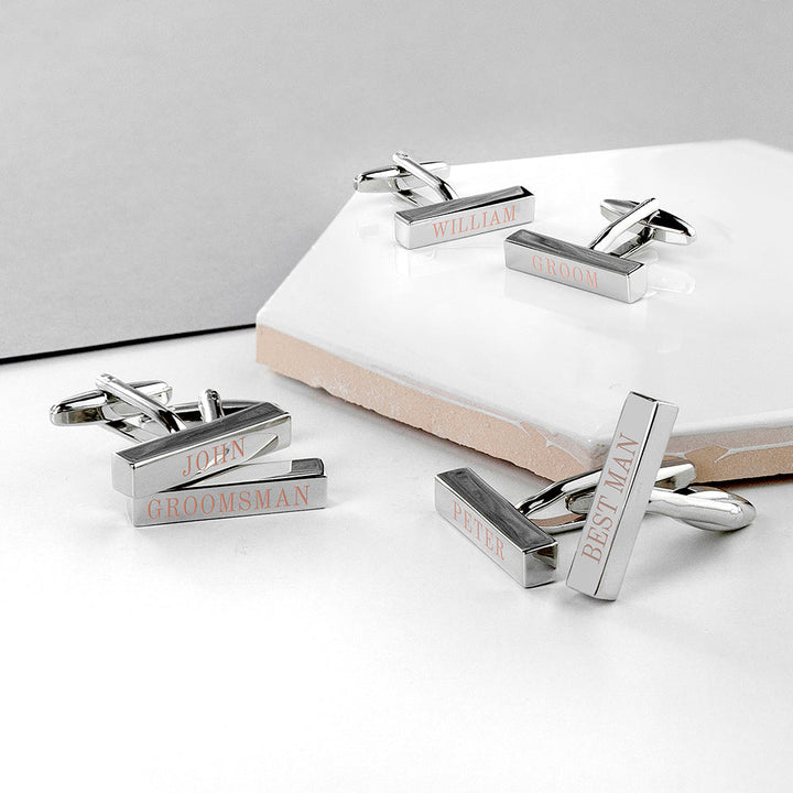 Personalised Bar Cufflinks for Weddings