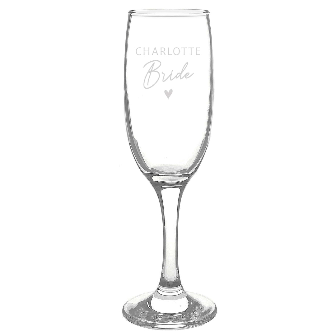 Personalised Memento Personalised Bride Flute Glass