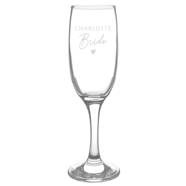 Personalised Memento Personalised Bride Flute Glass